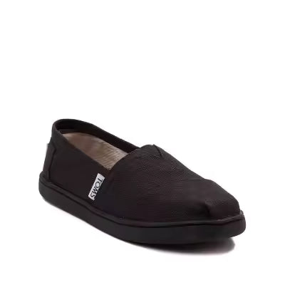 TOMS Unisex Syanno Black Canvas Slip-On Casual Shoes